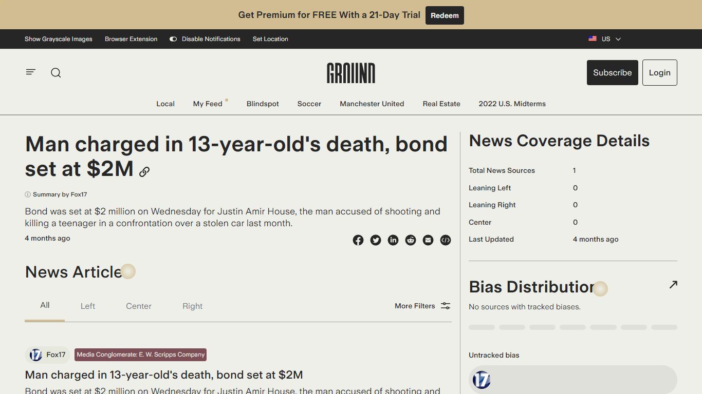 Man charged in 13-year-old's death, bond set at $2M